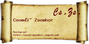 Csomó Zsombor névjegykártya