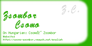 zsombor csomo business card